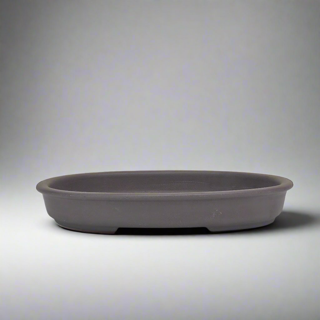 20cm Premium Unglazed Brown Oval Bonsai Pot for Healthy Plant Growth