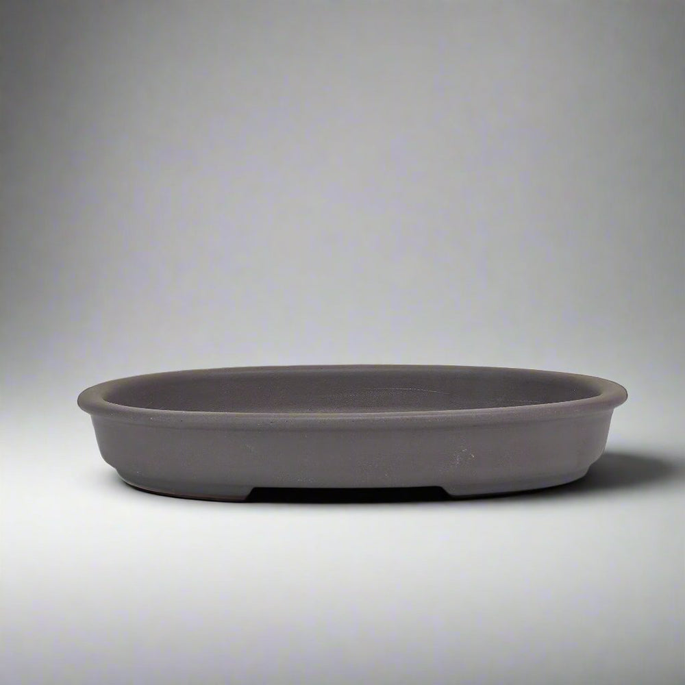 20cm Premium Unglazed Brown Oval Bonsai Pot for Healthy Plant Growth