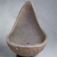 Half-Moon 17cm Unglazed Bonsai Pot in Natural Brown