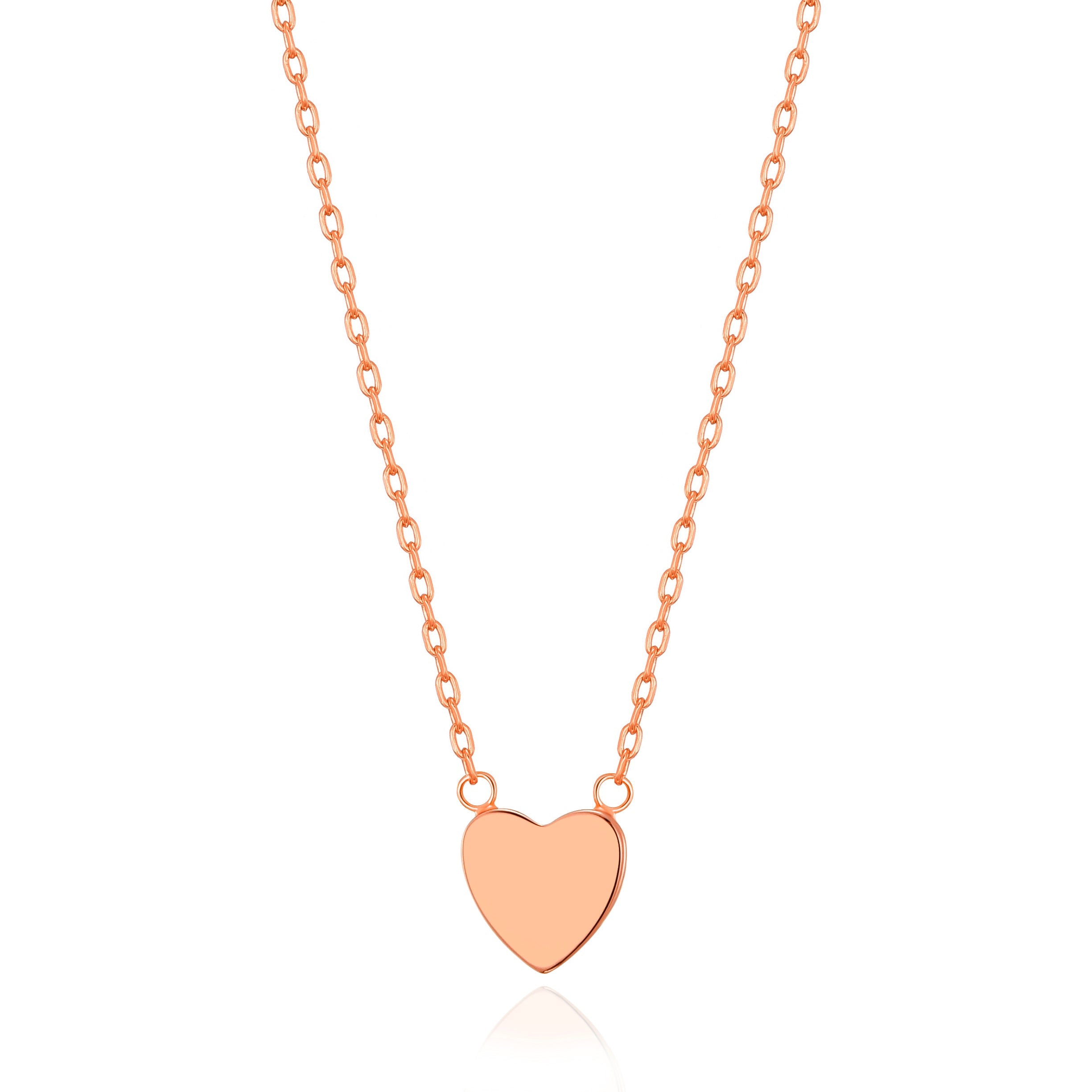 Rose Gold Plated Heart Necklace with Quote Card