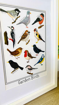 Garden British Birds Art Print-: Multiple Sizes available