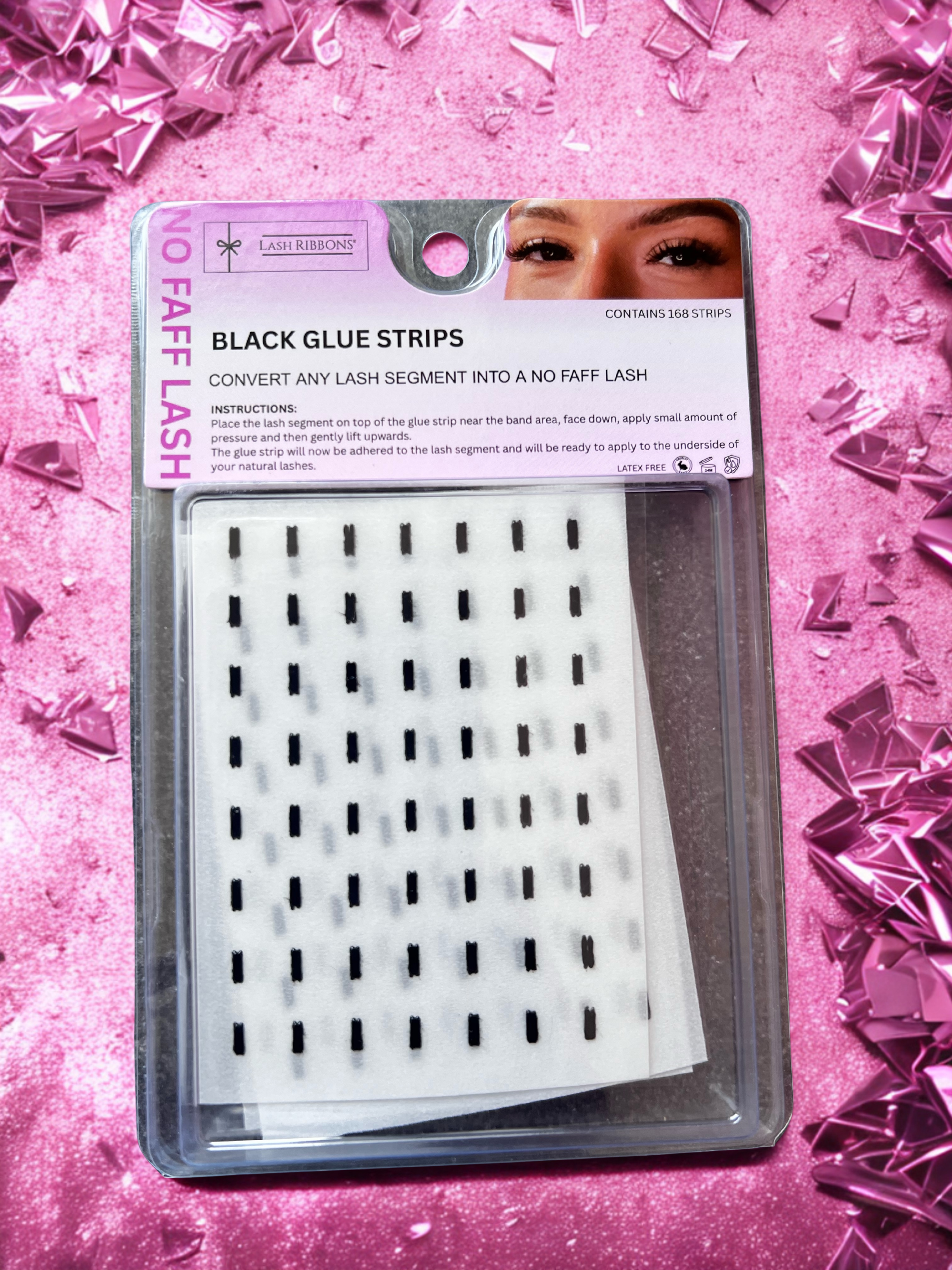 Black Glue Strips - No Faff Lash - DIY Lash Bond