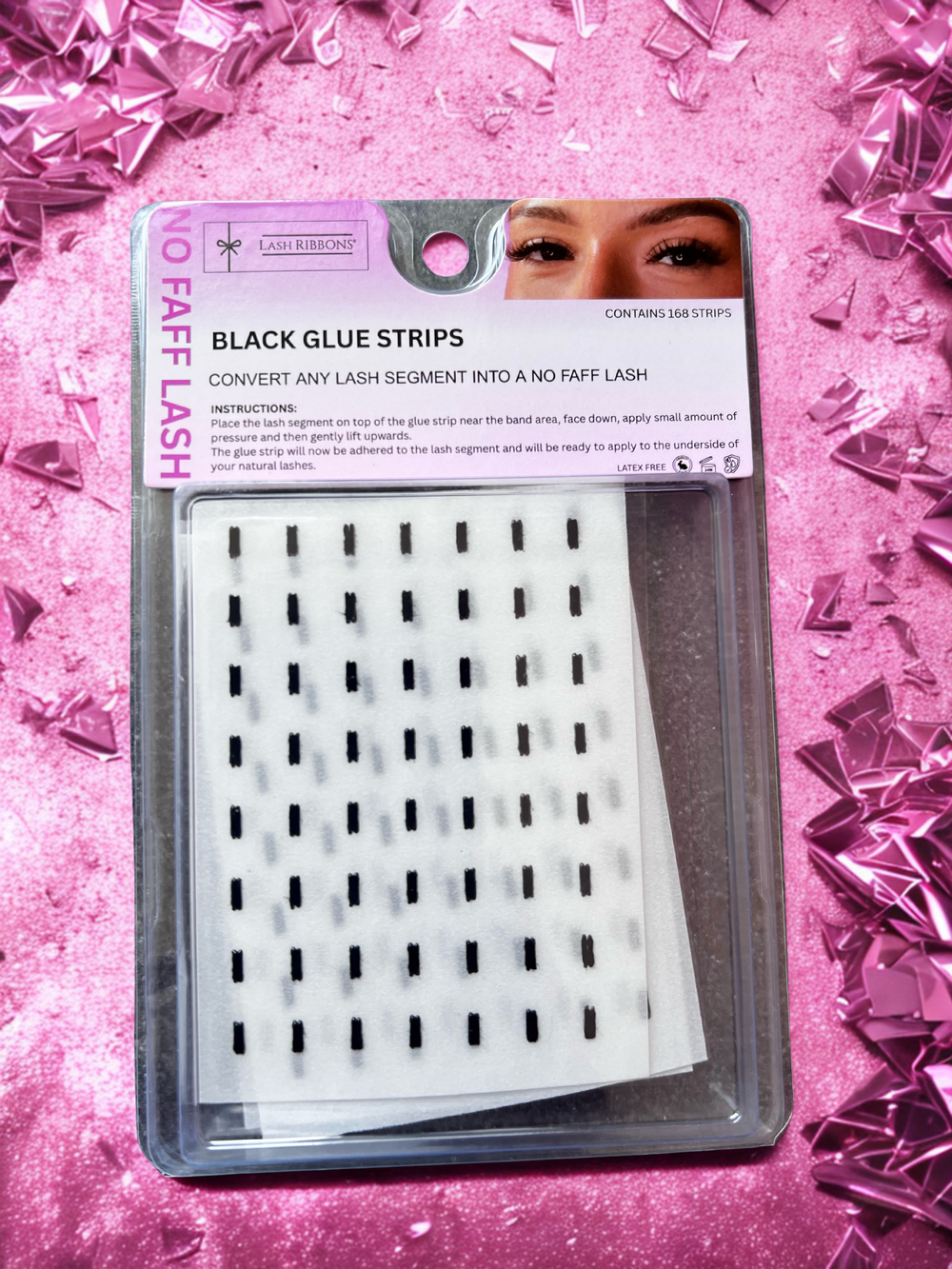 Black Glue Strips - No Faff Lash - DIY Lash Bond