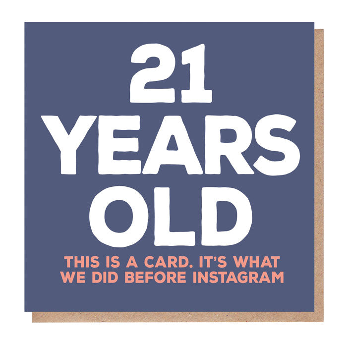 21st Birthday Card with Humour and Style