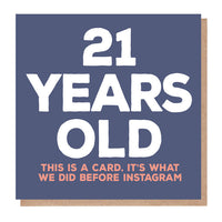 21st Birthday Card with Humour and Style