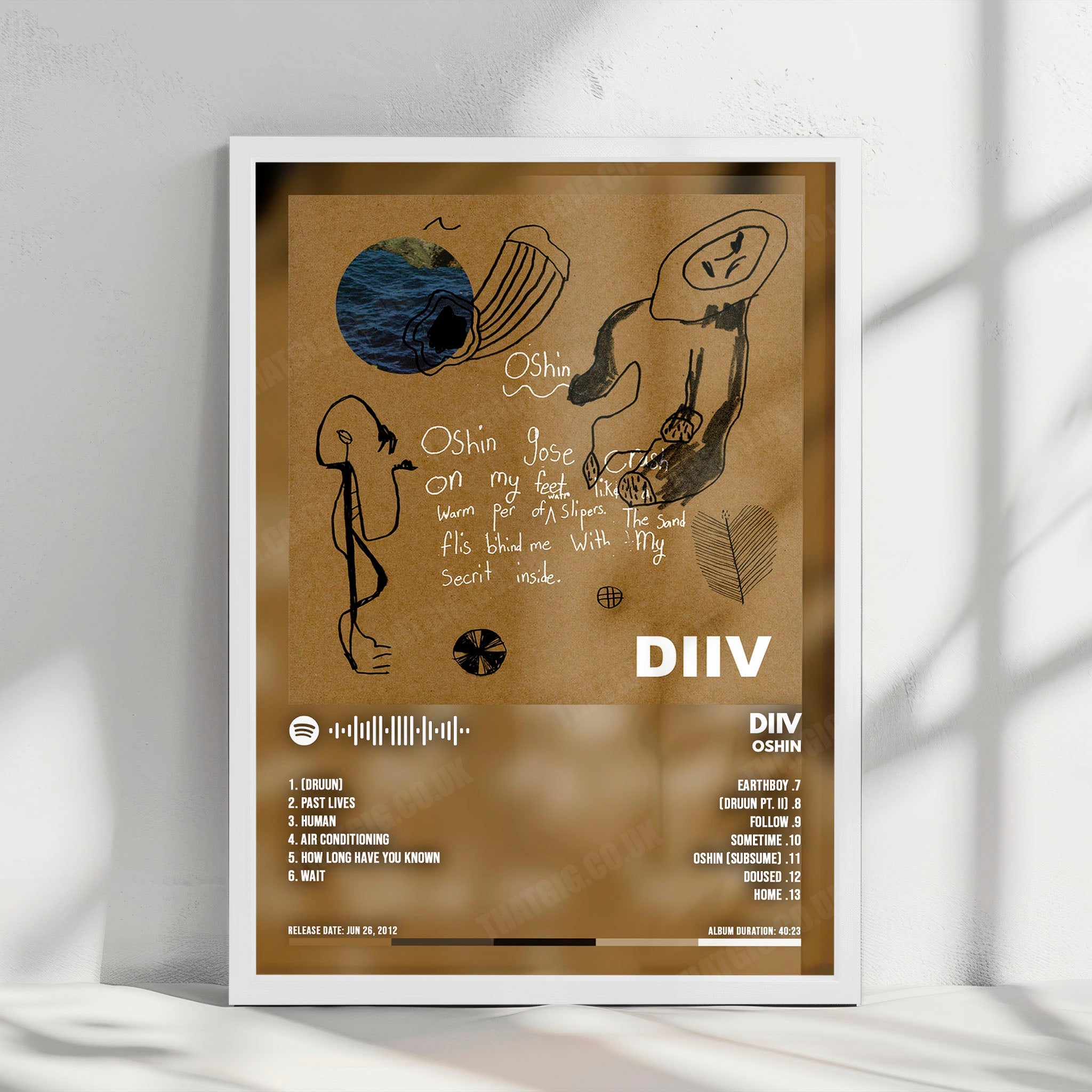 DIIV "Oshin" Album Cover Poster - with Complete Tracklist
