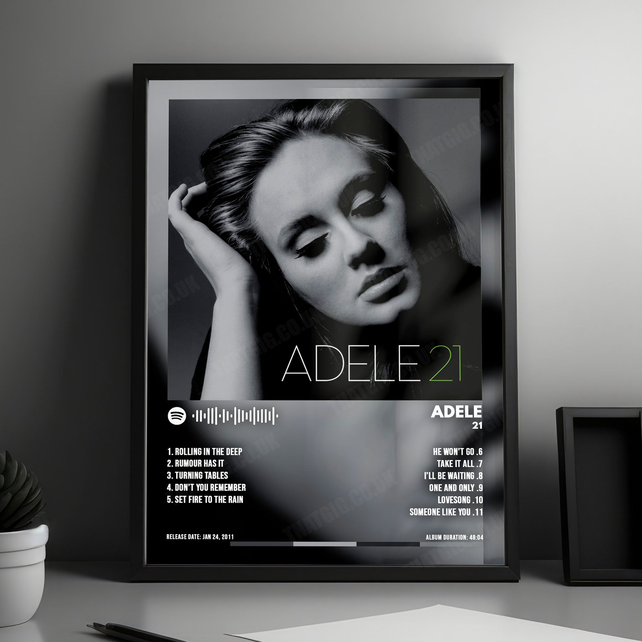 Adele "21" Album Cover Poster - with Complete Tracklist