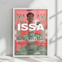 21 Savage "Issa Album" Album Cover Poster - with Complete Tracklist
