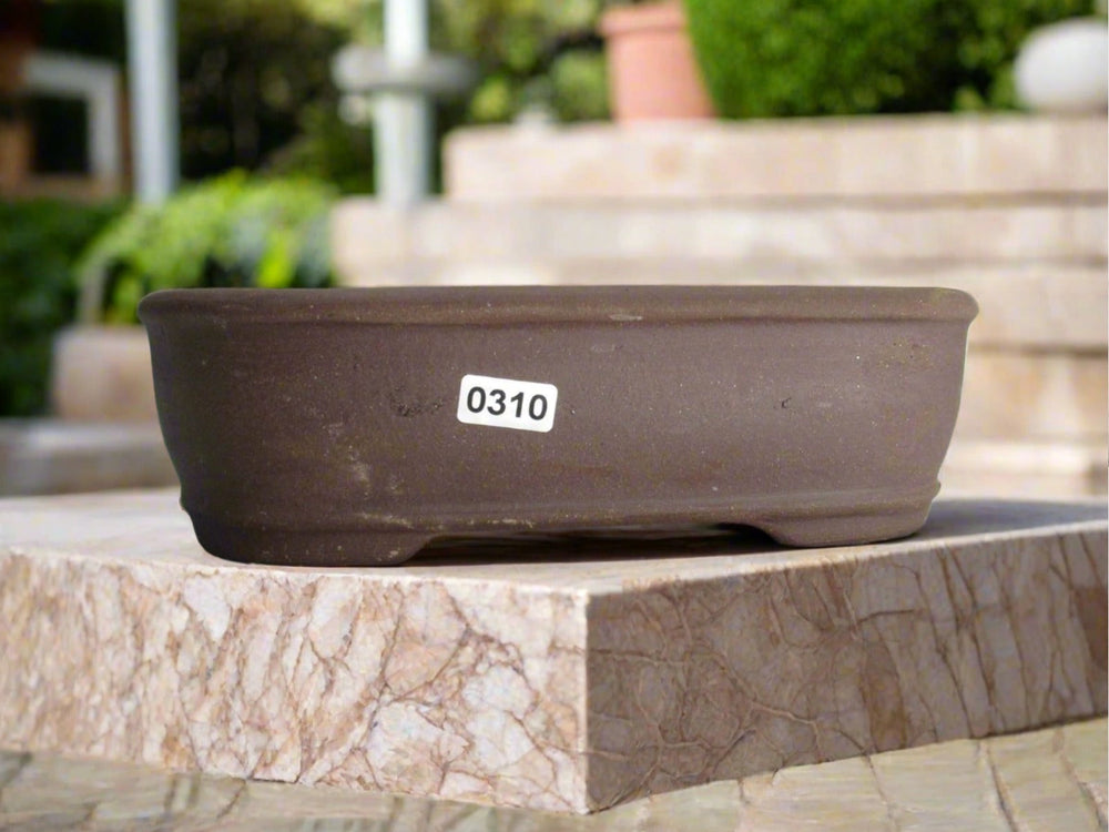 21cm Brown Unglazed Bonsai Pot - Rectangular Design for Perfect Plant Display