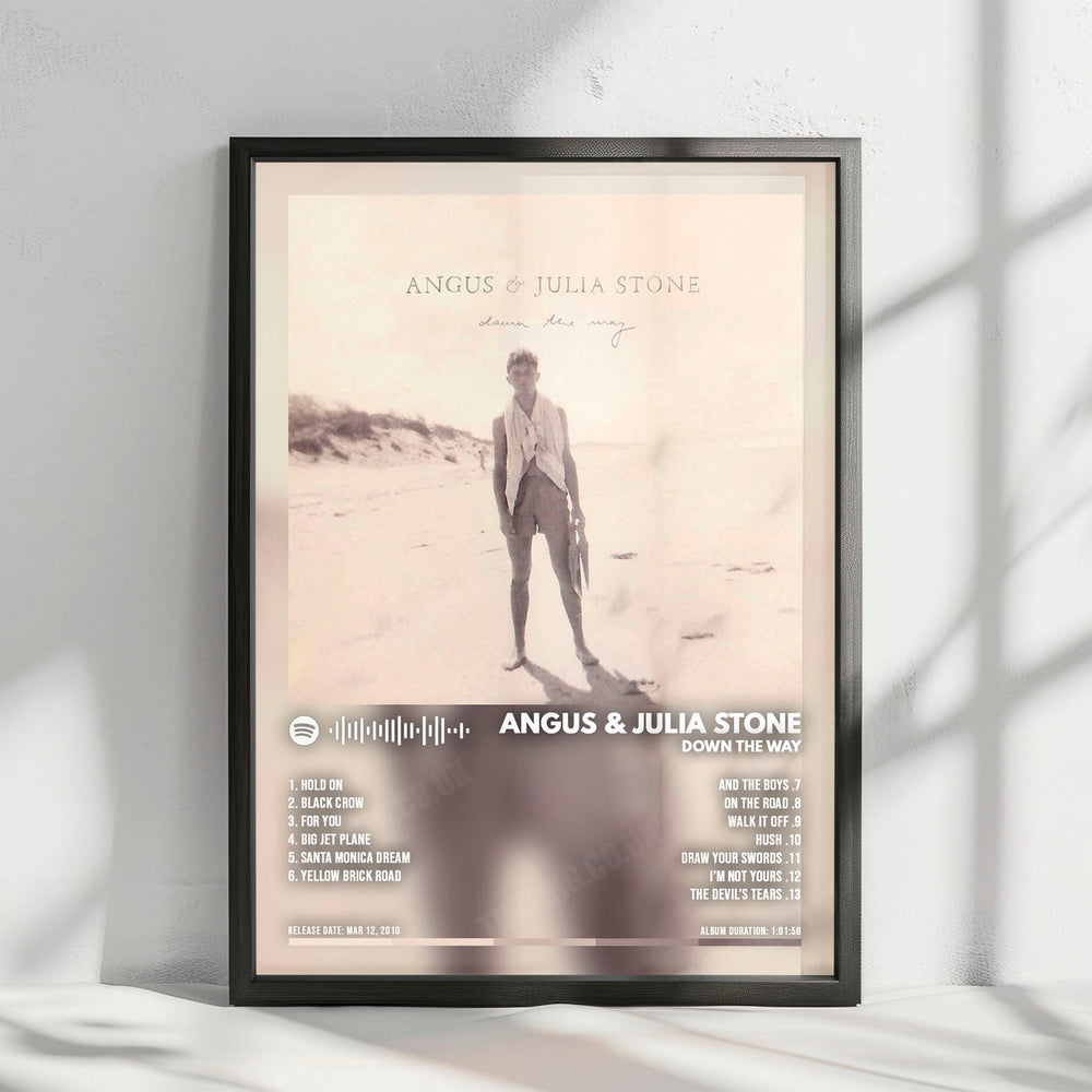 Angus & Julia Stone "Down the Way" Album Cover Poster - with Complete Tracklist