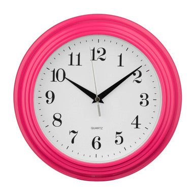 Elliot Vintage Hot Pink Round Wall Clock