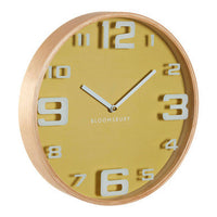 Vitus Yellow Wood Large Numbers Wall Clock