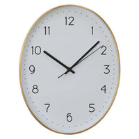 Elko Oval Wall Clock With Gold Finish