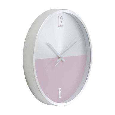 Elko Silver And Pink Finish Wall Clock