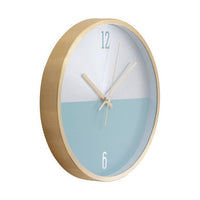 Elko Silver Gold And Blue Finish Wall Clock