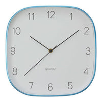 Elko Square Blue Finish Case Wall Clock