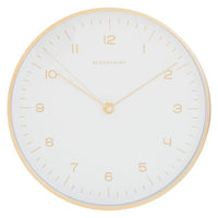Elko Gold And White Finish Wall Clock