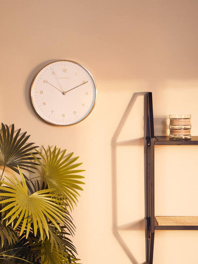 Elko Gold And White Finish Wall Clock
