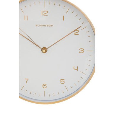 Elko Gold And White Finish Wall Clock