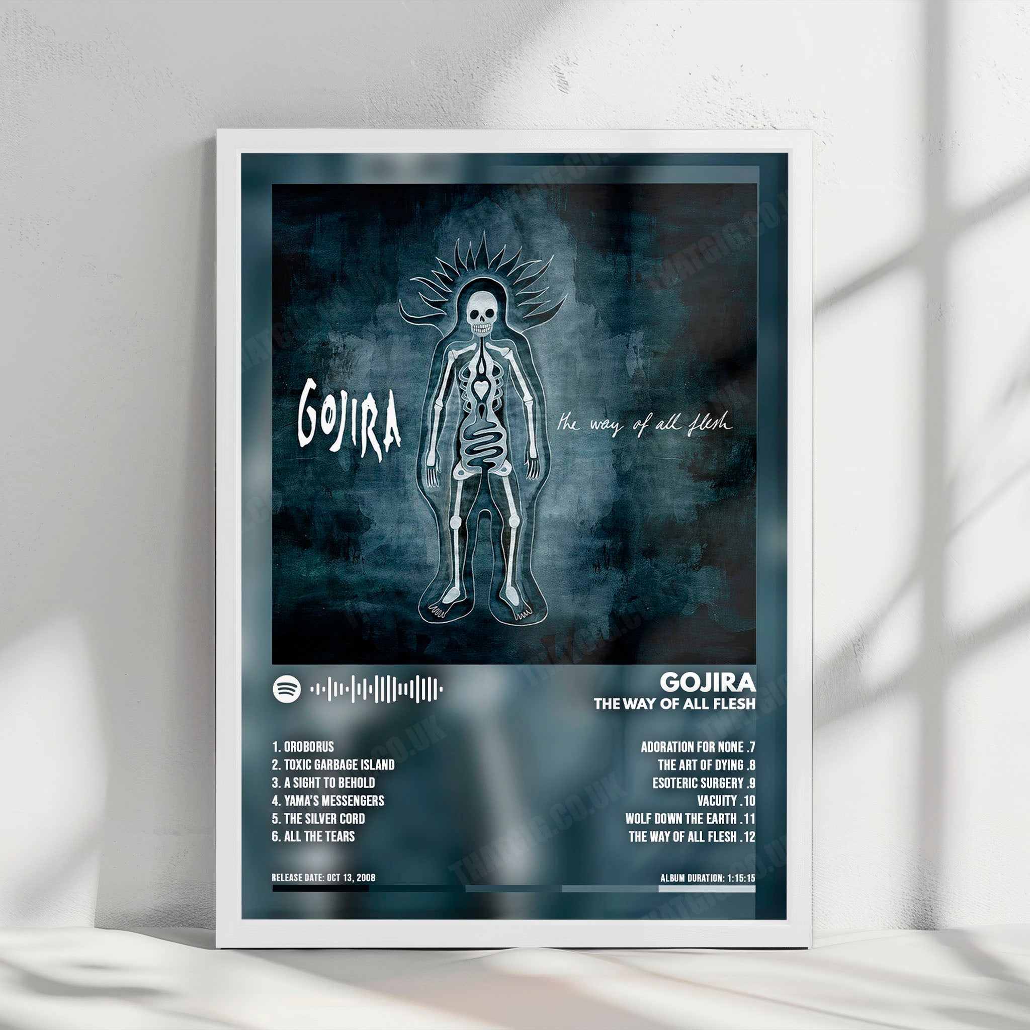 Gojira "The Way of All Flesh" Album Cover Poster - with Complete Tracklist