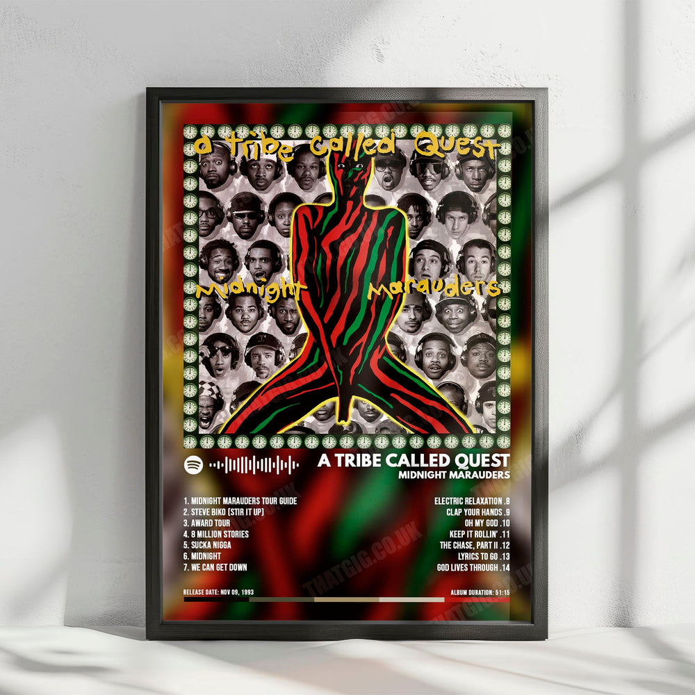 A Tribe Called Quest "Midnight Marauders" Album Cover Poster - with Complete Tracklist