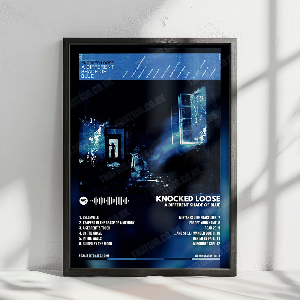 Knocked Loose "A Different Shade Of Blue" Album Cover Poster - with Complete Tracklist