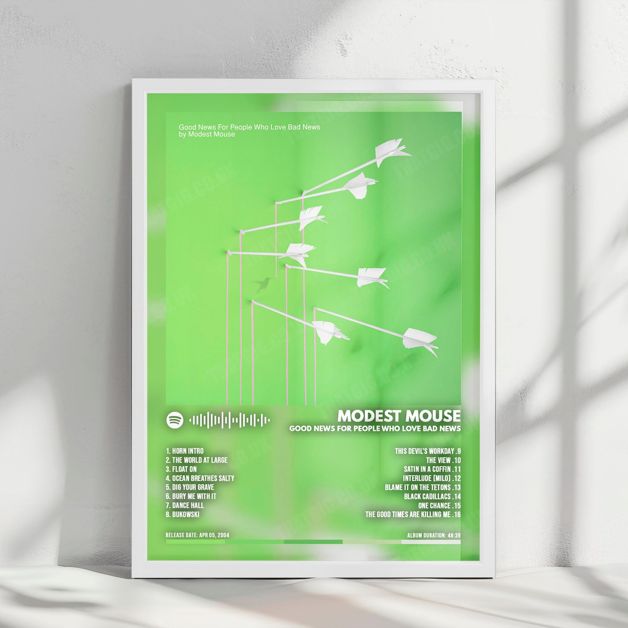 Modest Mouse "Good News For People Who Love Bad News" Album Cover Poster - with Complete Tracklist