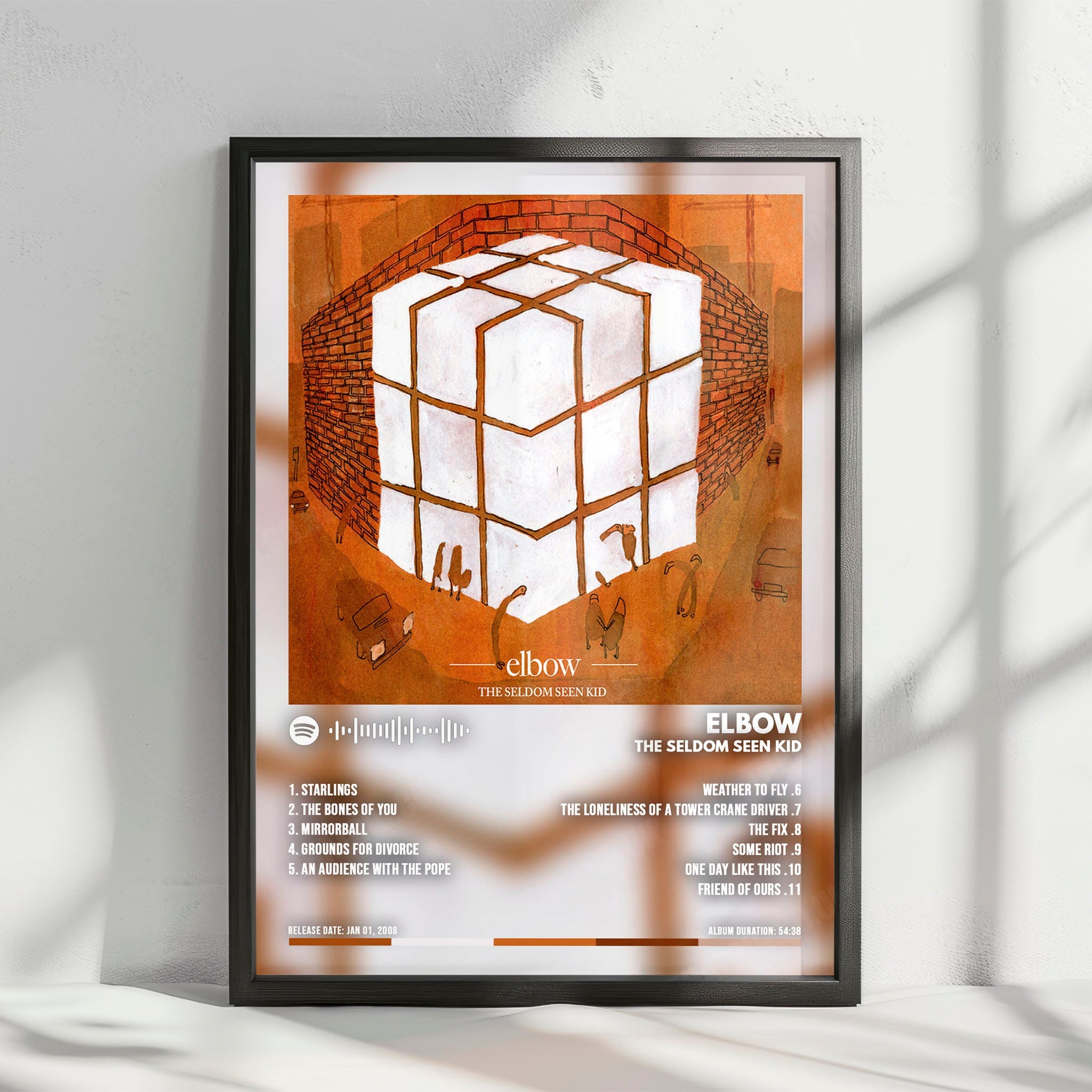 Elbow "The Seldom Seen Kid" Album Cover Poster - with Complete Tracklist