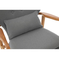 Stockholm Grey Chair With Birchwood Frame