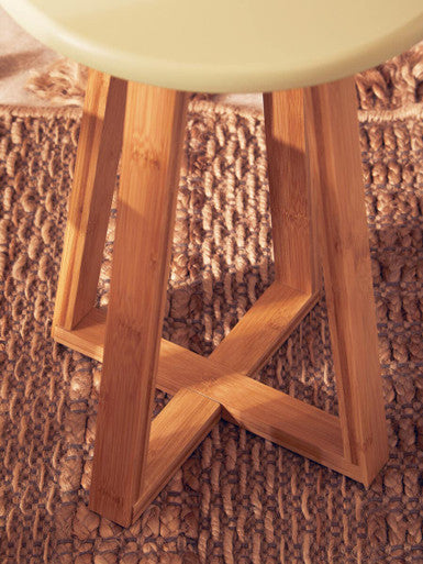 Viborg Green Bamboo Round Stool