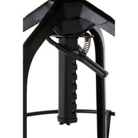 New Foundry Adjustable Wooden Seat Bar Stool