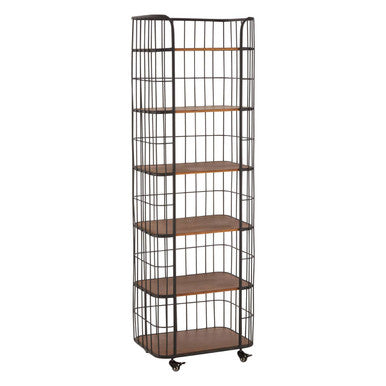New Foundry Wood and Metal 6 Tier Shelf Unit