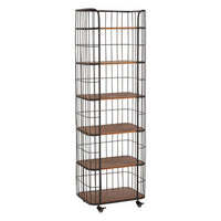 New Foundry Wood and Metal 6 Tier Shelf Unit