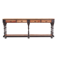 New Foundry 4 Drawers Console Table