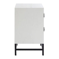 Lombok White 2 Drawer Bedside Table
