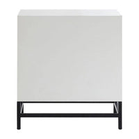 Lombok White 2 Drawer Bedside Table