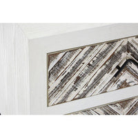 Lombok White 2 Drawer Bedside Table