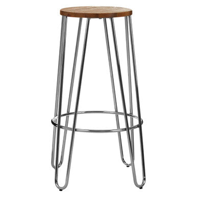 District Chrome Hairpin Stool