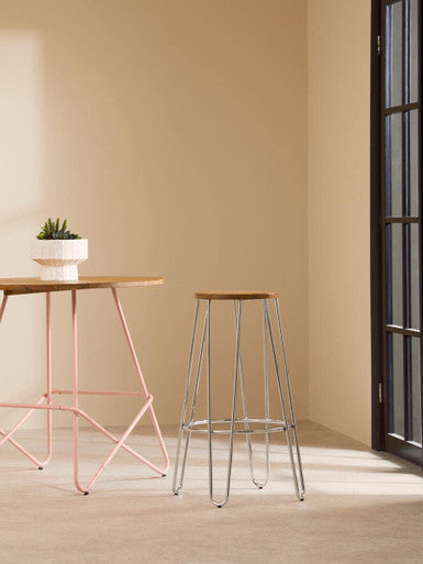 District Chrome Hairpin Stool