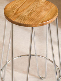 District Chrome Hairpin Stool