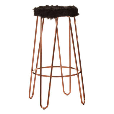 District Faux Fur Hairpin Stool