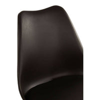 Stockholm Black Chair With Cushion And Beech Wood Legs