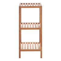 Salon 3 Tier Walnut Wood Bathroom Shelf Unit