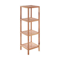 ARLA 4 Tier Walnut Wood Bathroom Shelf Unit