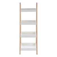 ARLA Four Tier Birch Wood Bathroom Shelf Unit