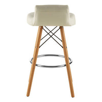 Stockholm White Leather Effect Bar Stool