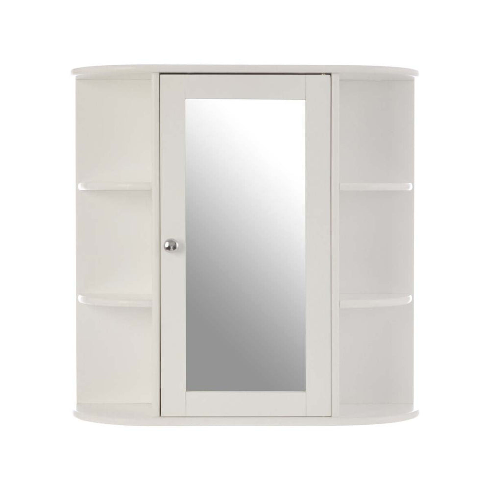 Portland Seven Shelf Mirrored Door Bathroom Cabinet