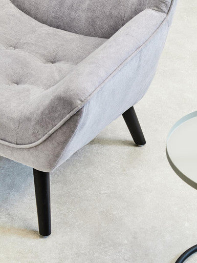 Stockholm Grey Curved Chair