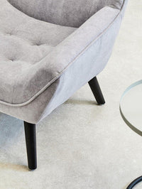 Stockholm Grey Curved Chair