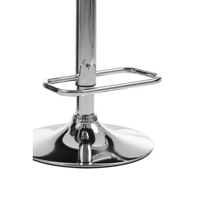 Baina Quilted Bar Stool With Chrome Base